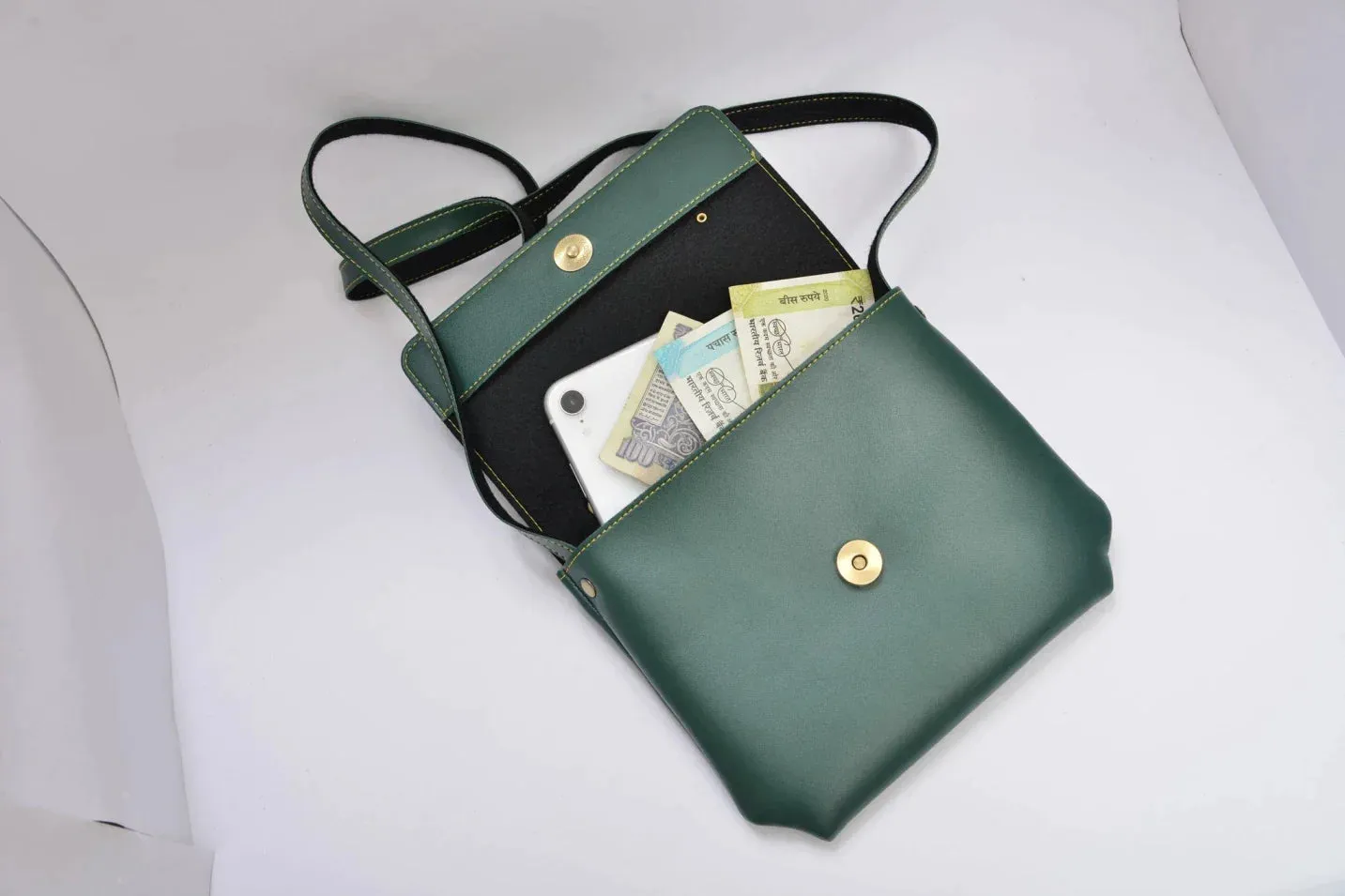 Personalized Mini make up kit   Sling bag - Green