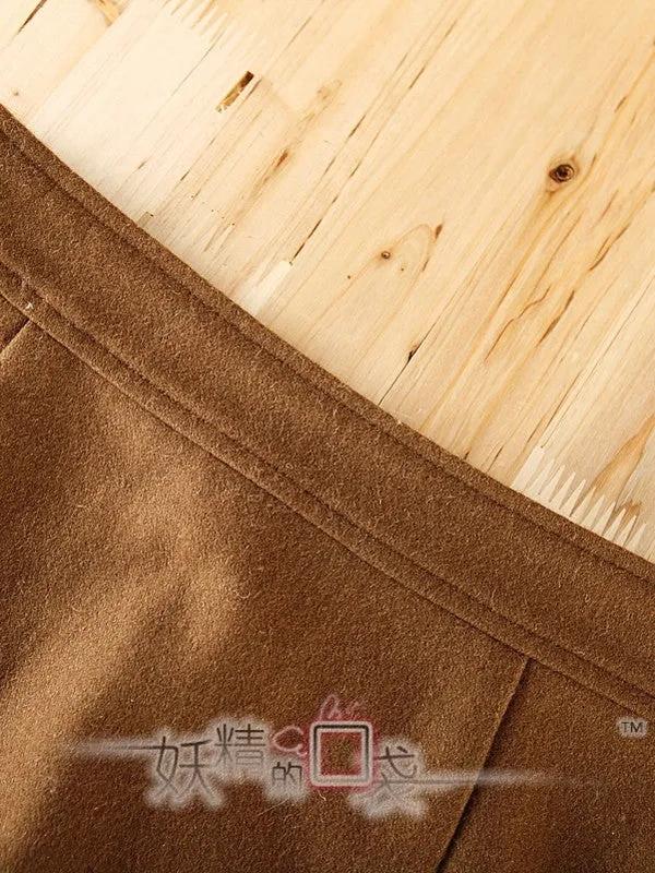 petal hem wool skirt