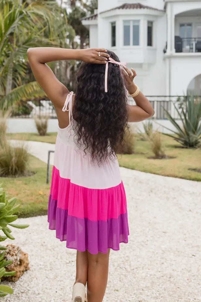 Pink Paradise Colorblock Dress