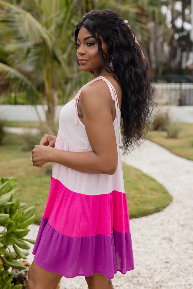 Pink Paradise Colorblock Dress