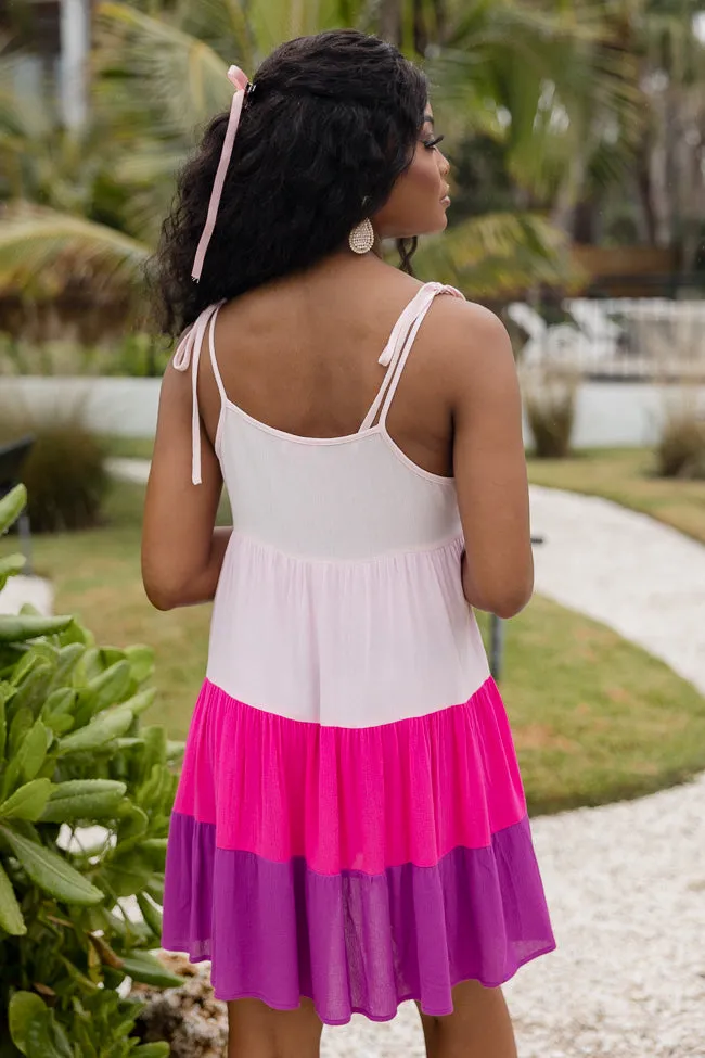 Pink Paradise Colorblock Dress