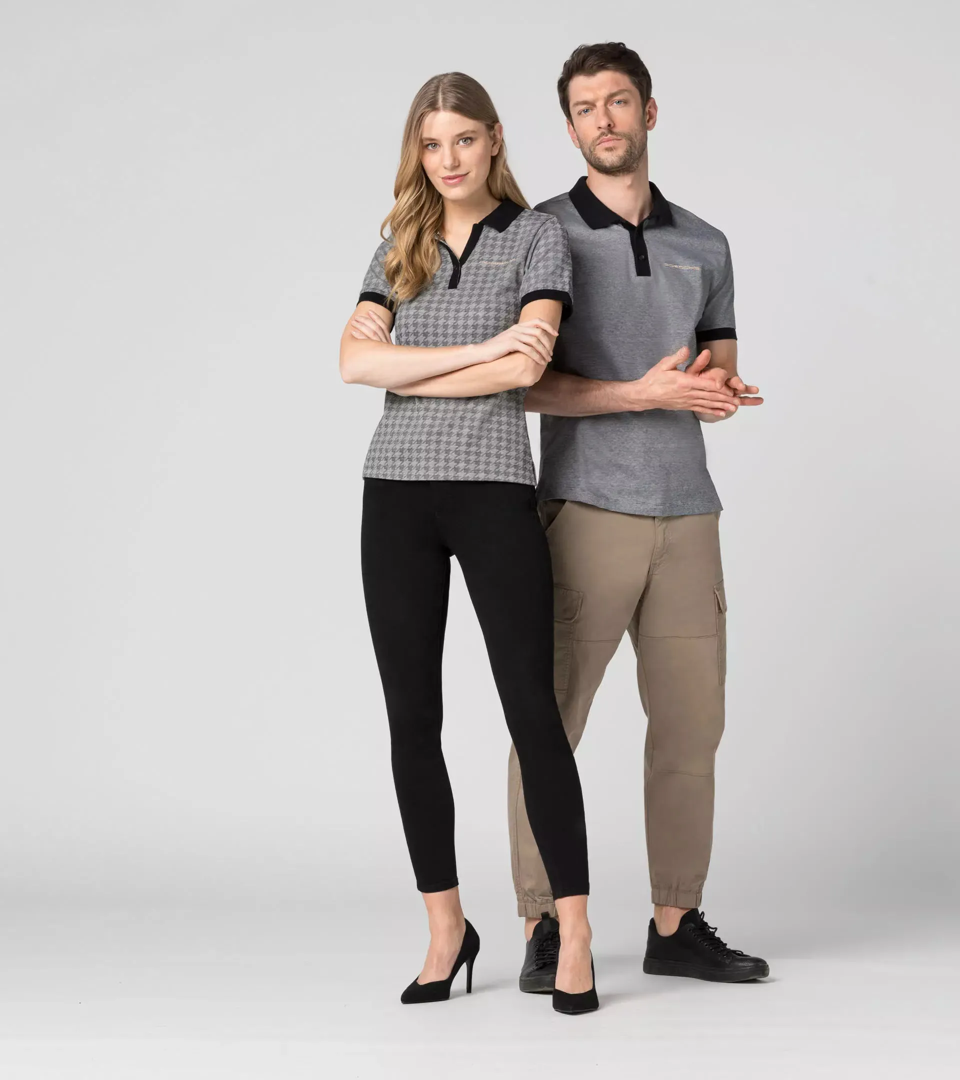Porsche Men's Polo Shirt, black/white - Heritage