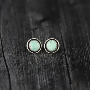 Poseidon Variscite Statement Studs