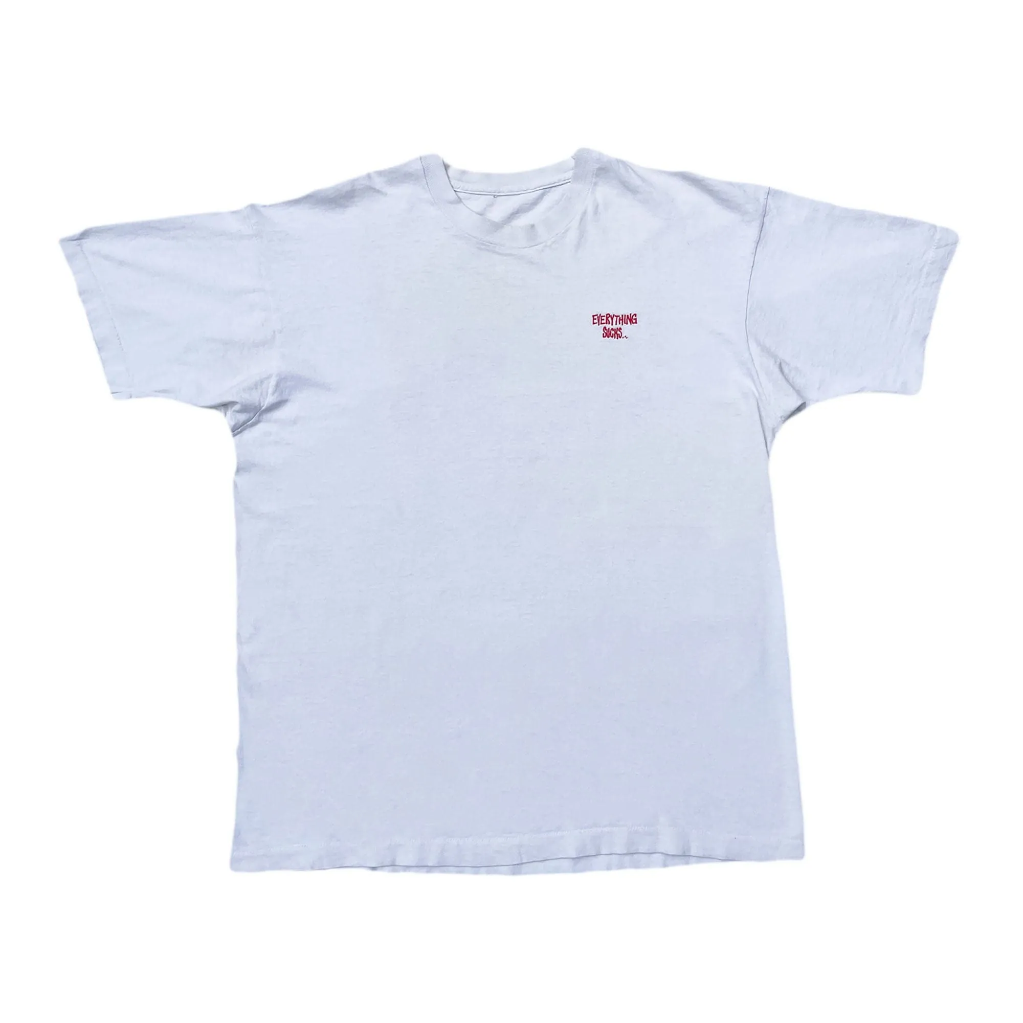 Powell Peralta 'EVERYTHING SUCKS' Single Stitched T-Shirt (White) VINTAGE 90s