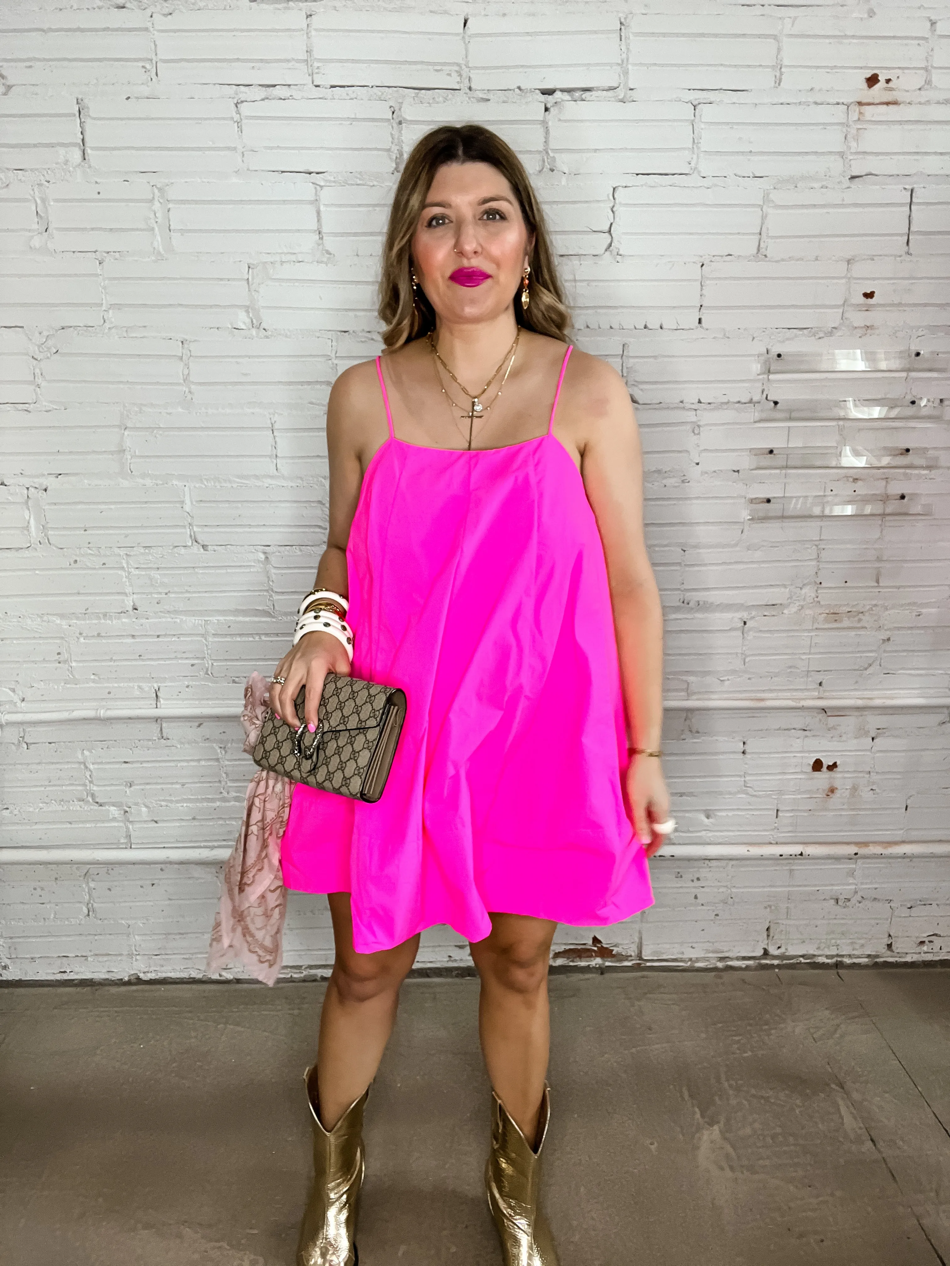 Pretty In Pink Trapeze Mini Dress