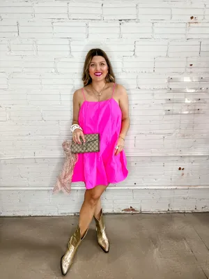 Pretty In Pink Trapeze Mini Dress