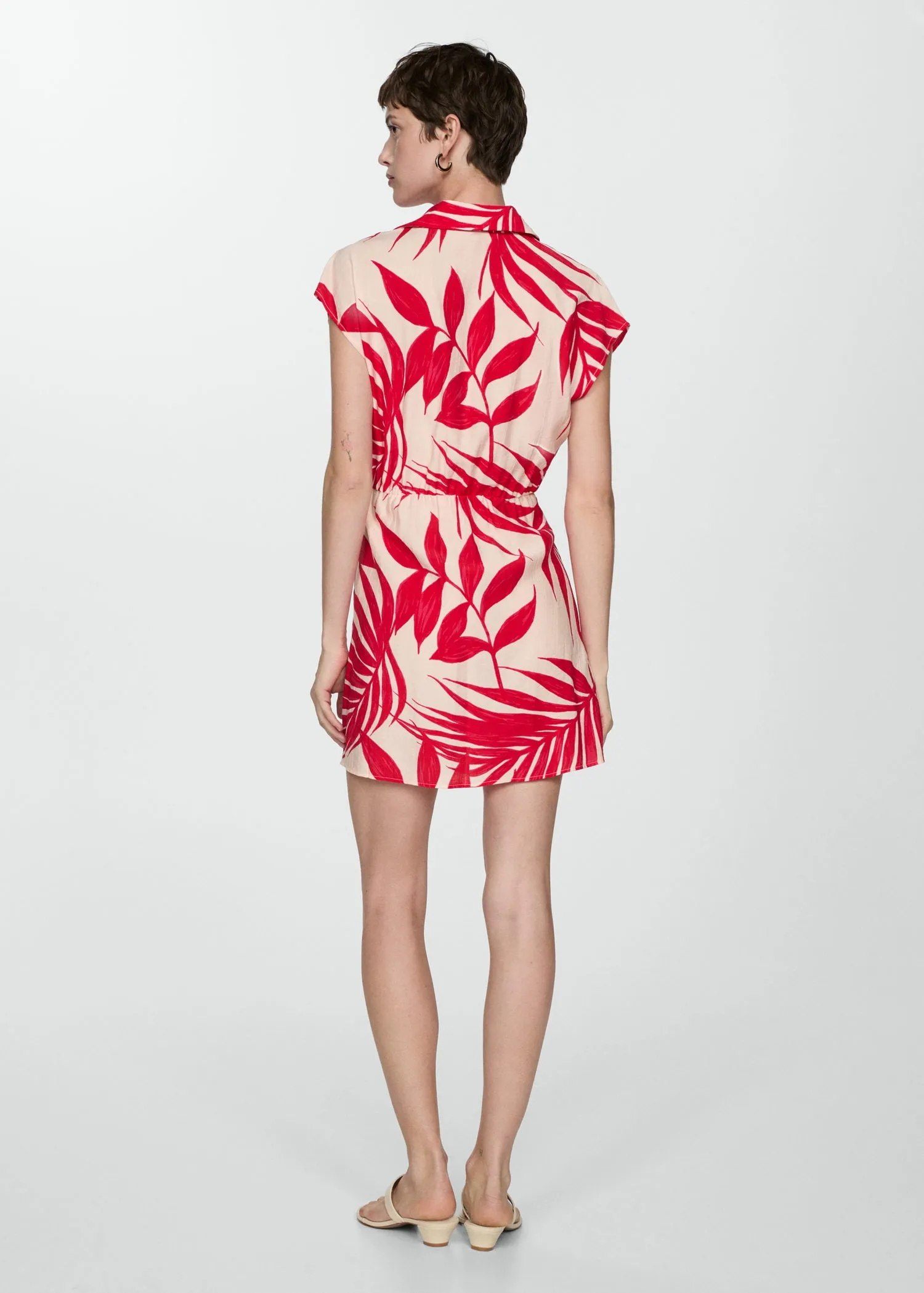 Print wrap dress