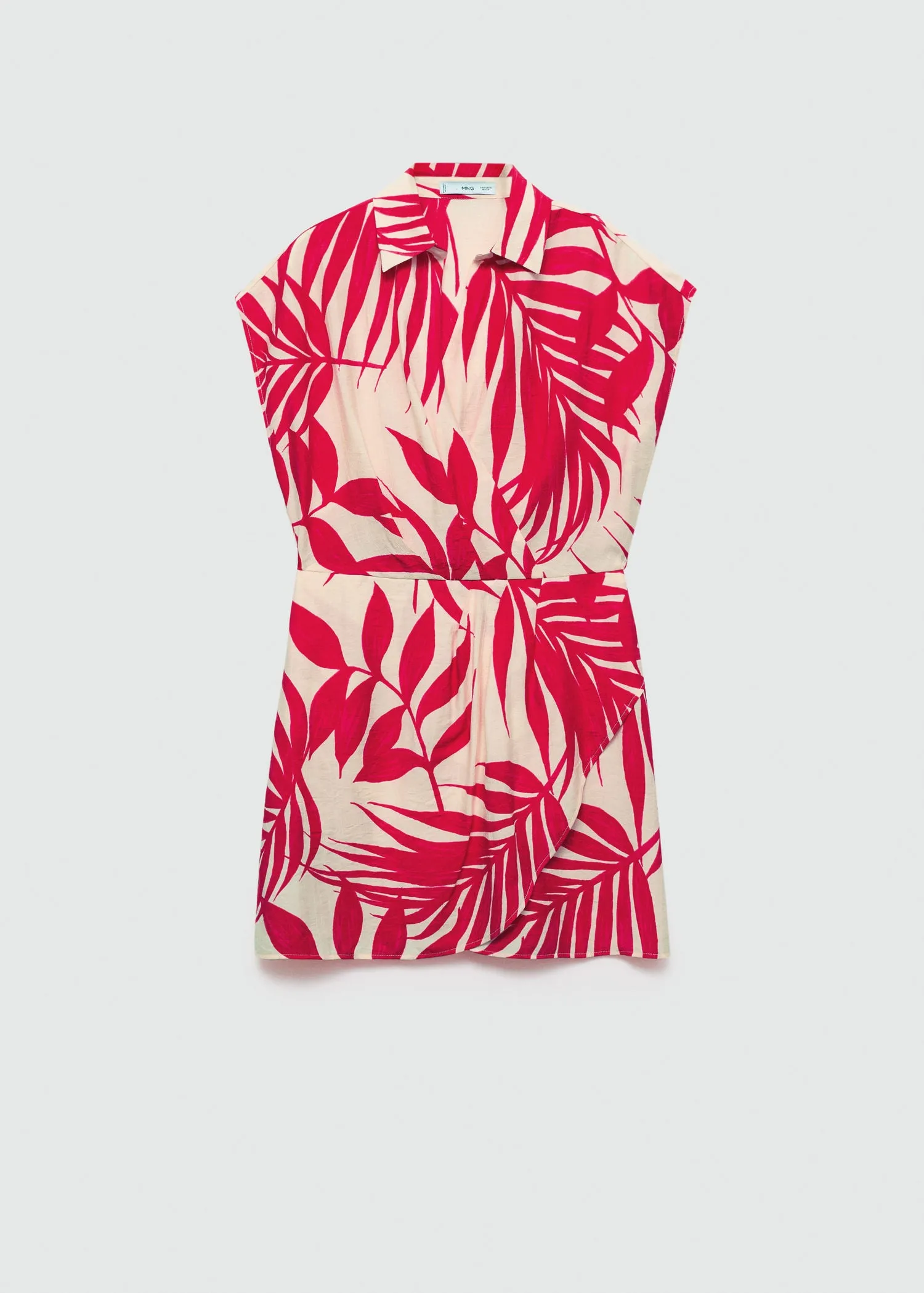Print wrap dress