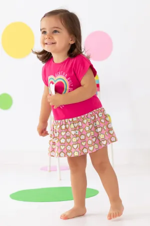"Alanna" Fuchsia Retro Floral Dress