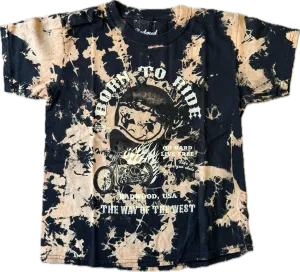 "BORN TO RIDE" Kids Tee in BLEACH