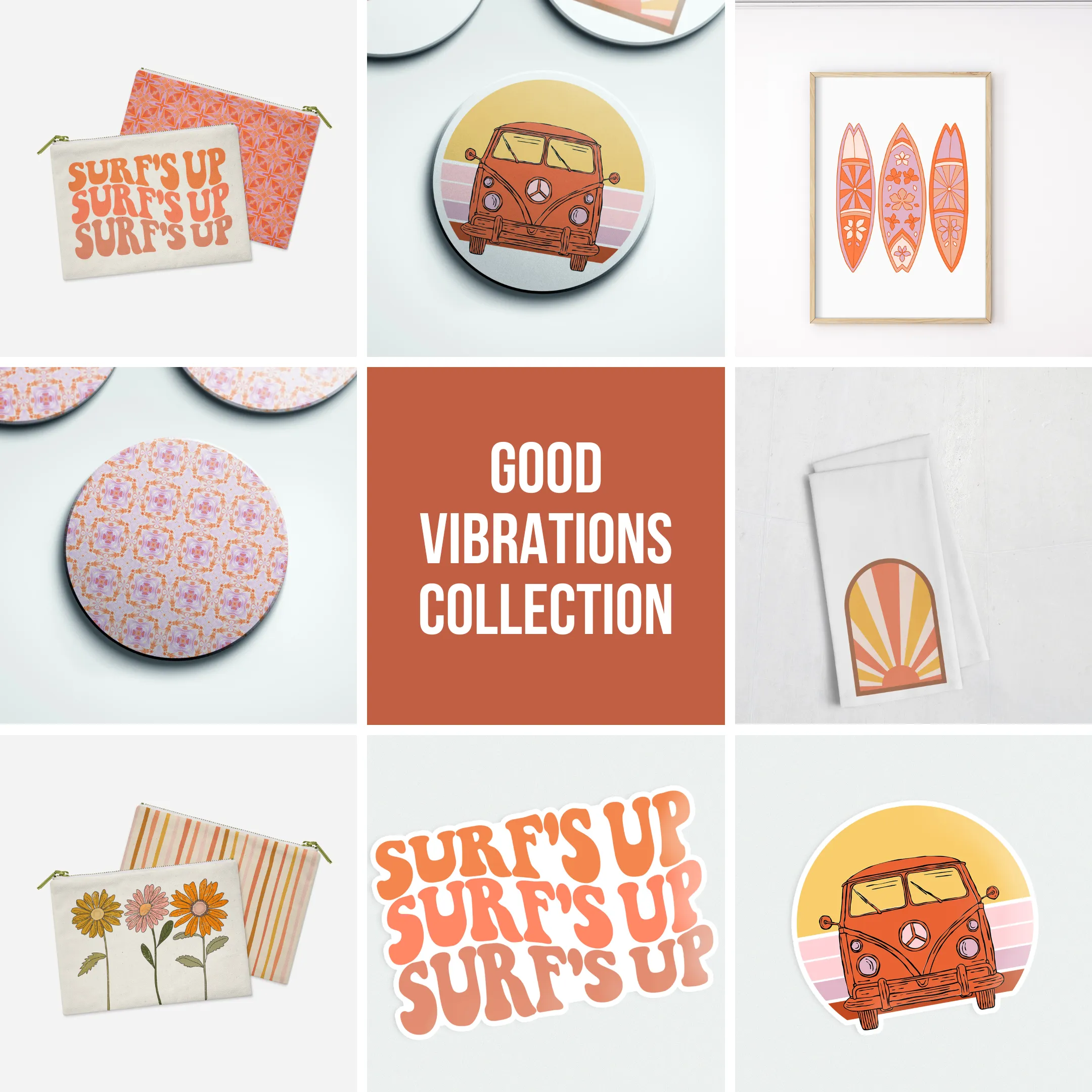 "Surf's Up" Accessory Pouch | Good Vibrations Collection