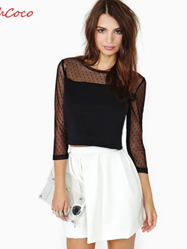 rachel meshed top