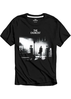 Retro Movies The Exorcist Poster T-Shirt Zwart