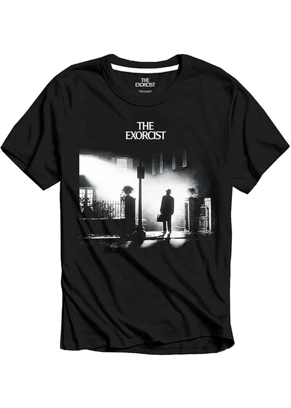 Retro Movies The Exorcist Poster T-Shirt Zwart