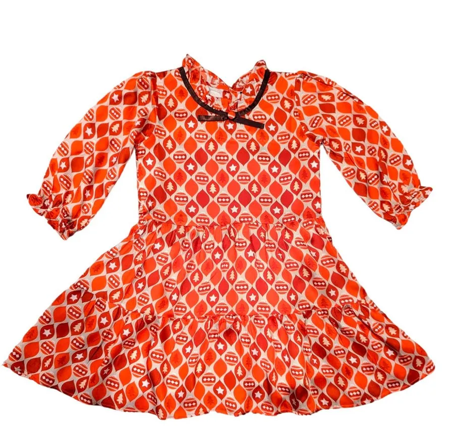 Retro Ornaments Tiered Dress
