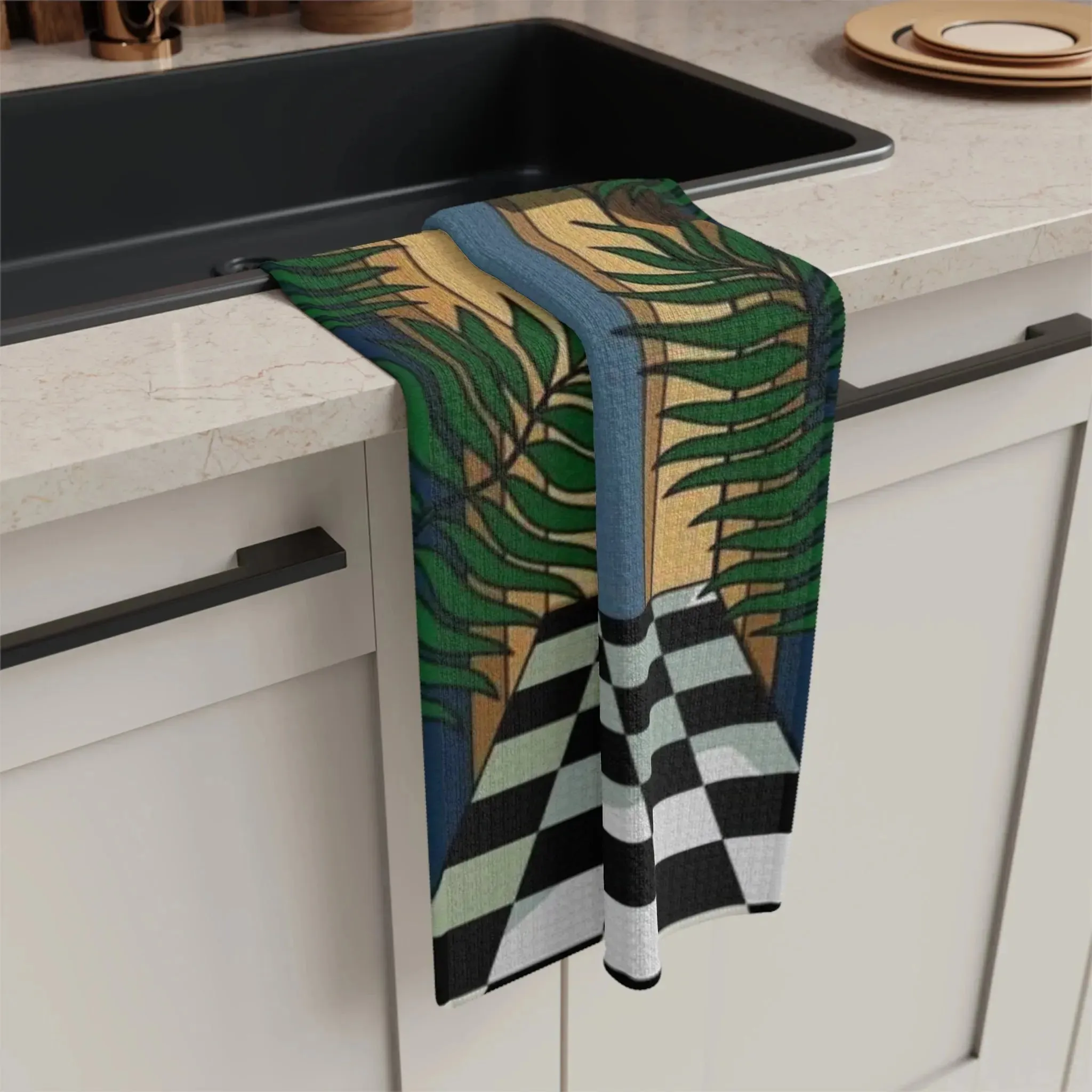 Retro Retreat Tea Towel
