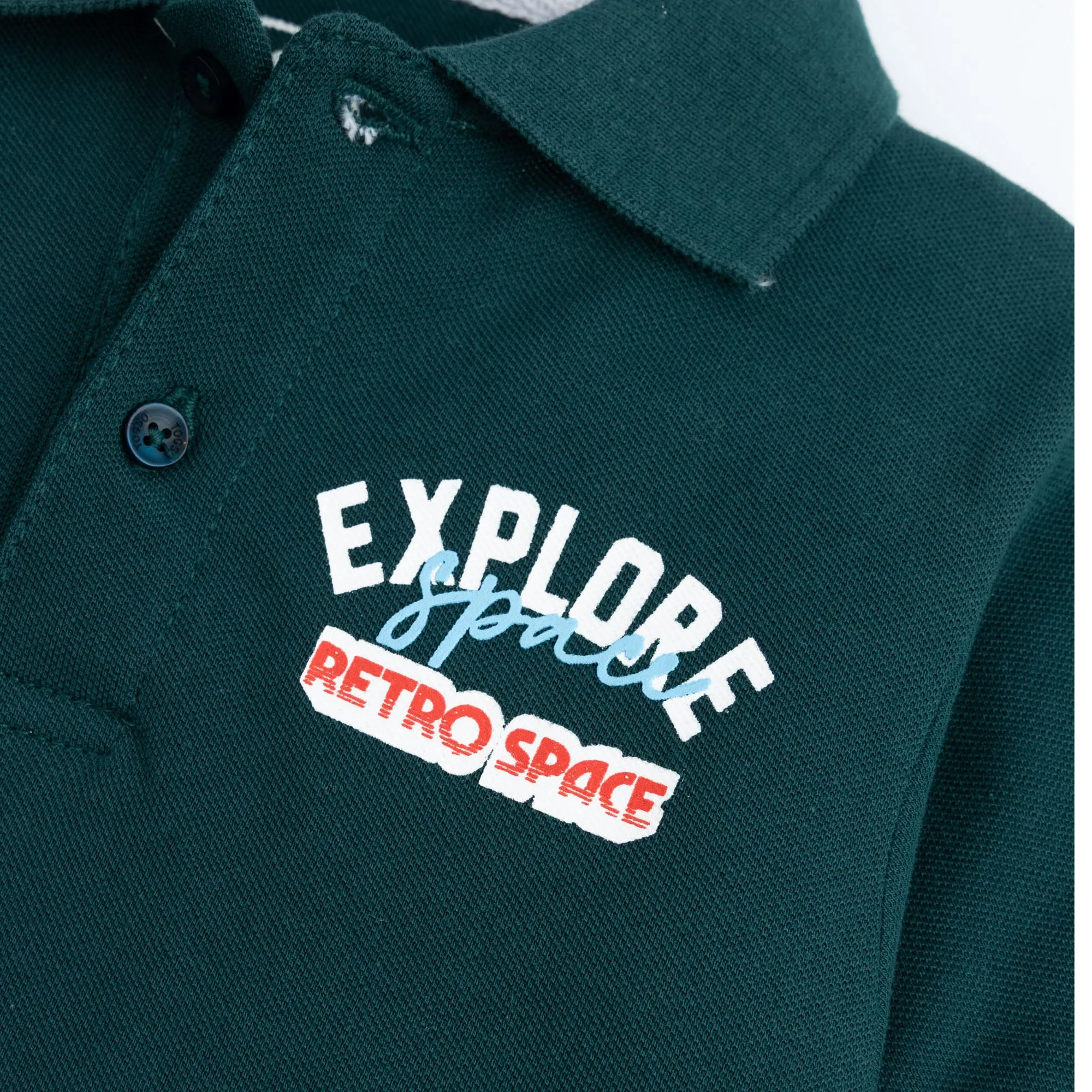 Retro Space Green Polo