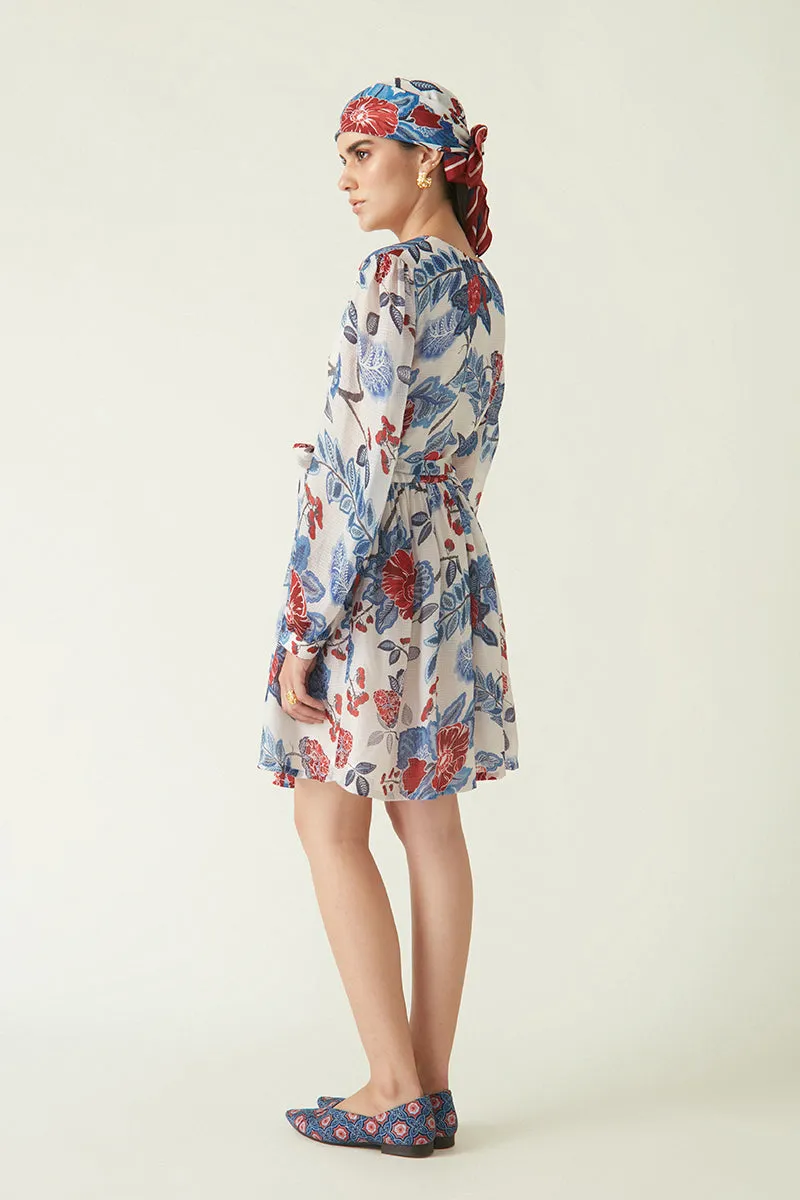 Rockefeller Holidays I  Masoni Printed Dress Dobby Checks White/Red-Navy Java collection 4JV-91