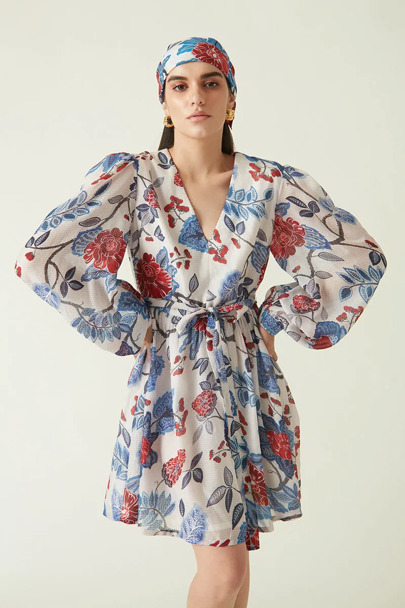 Rockefeller Holidays I  Masoni Printed Dress Dobby Checks White/Red-Navy Java collection 4JV-91