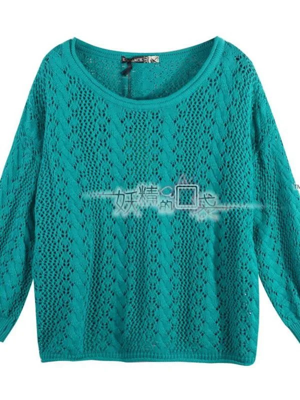 round neck knitted sweater