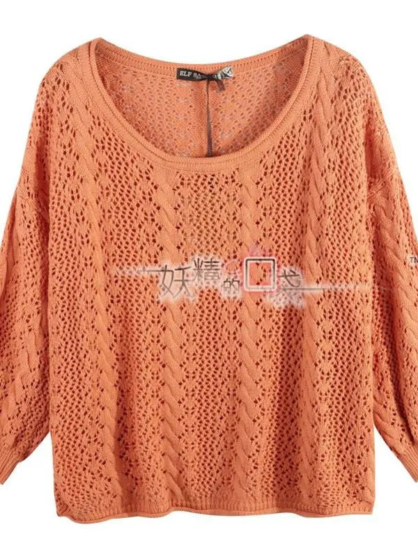 round neck knitted sweater