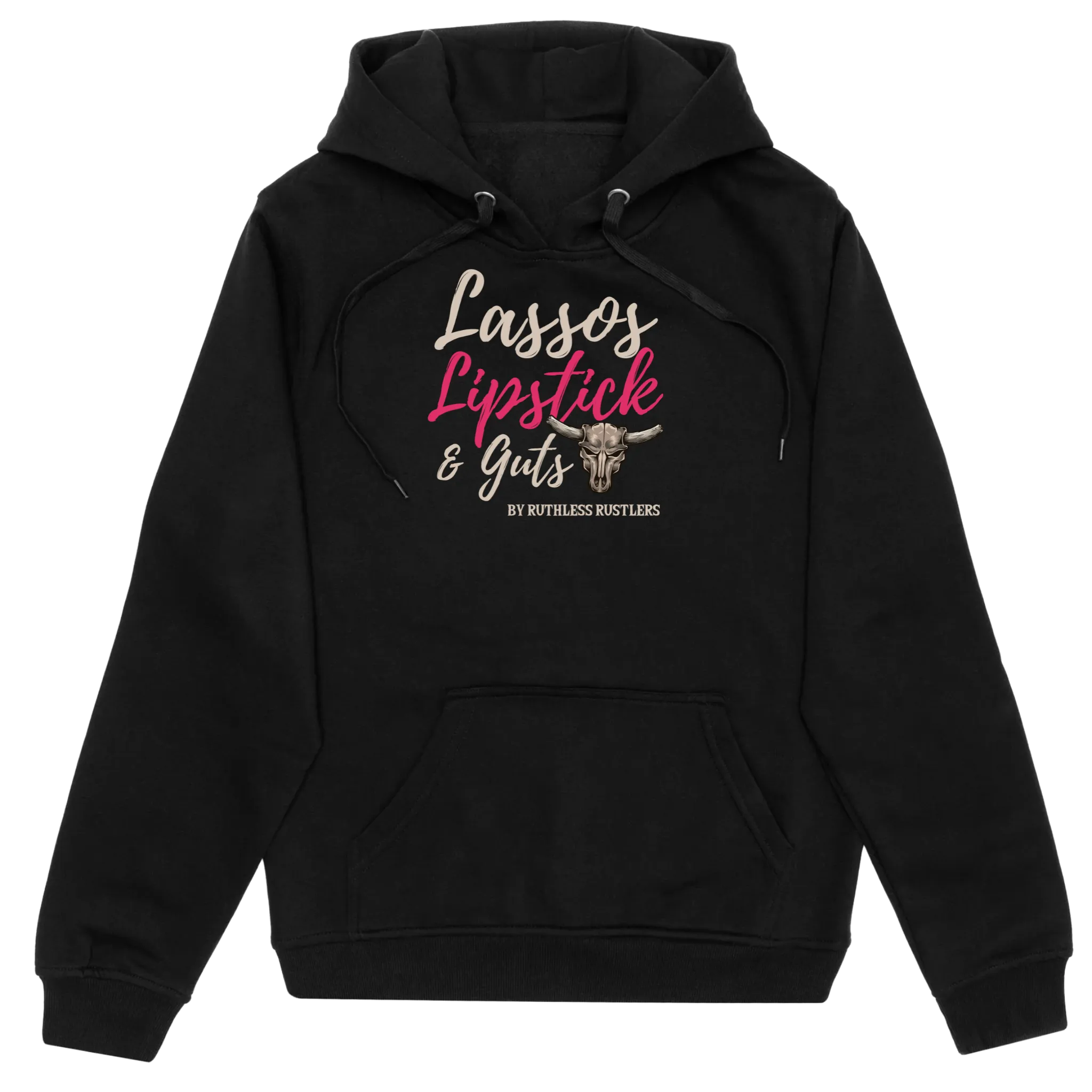 Ruthless Rustlers Lassoz Lipstick & Guts Hoodie | Black