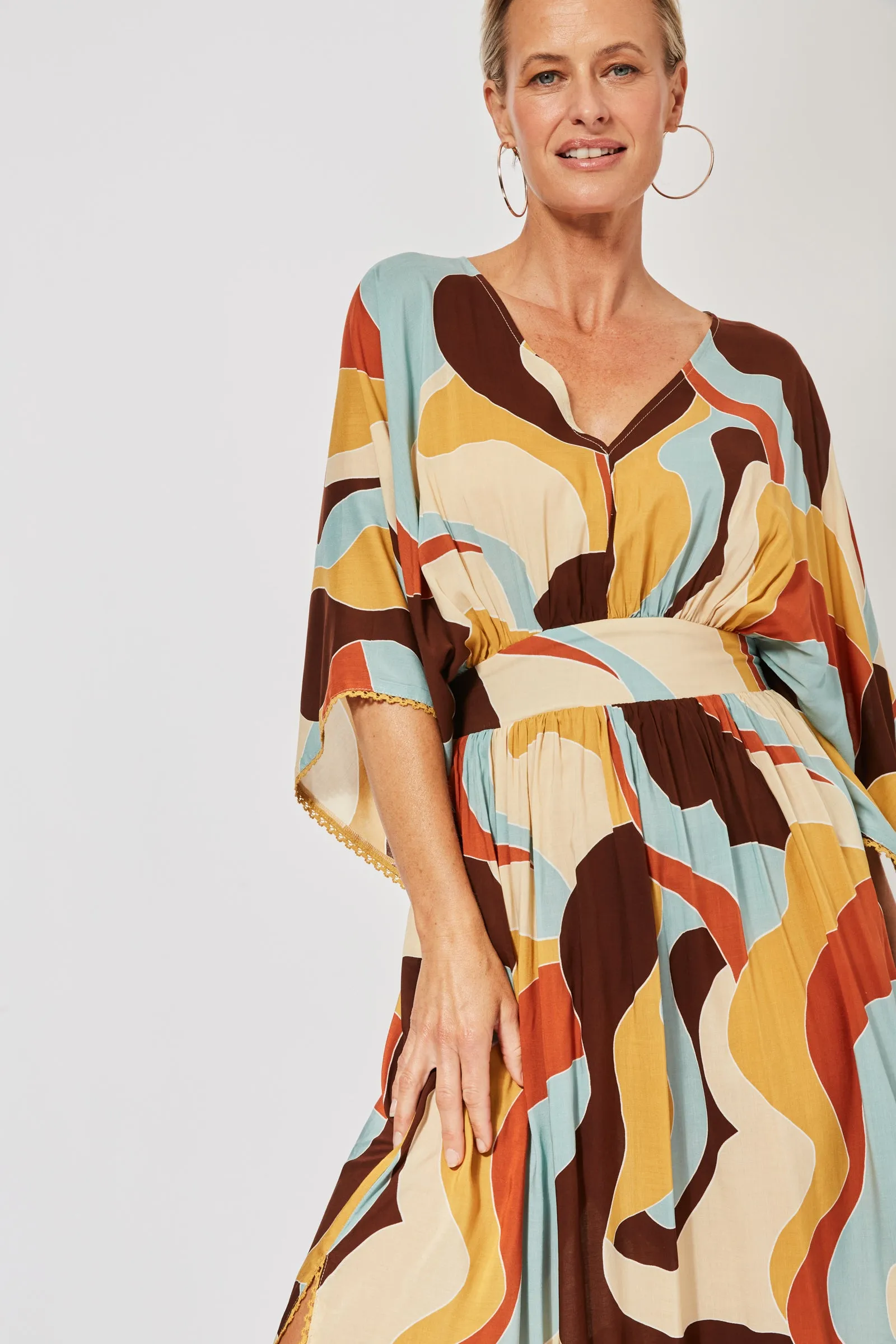 Saba Batwing Maxi in Pucci by Haven