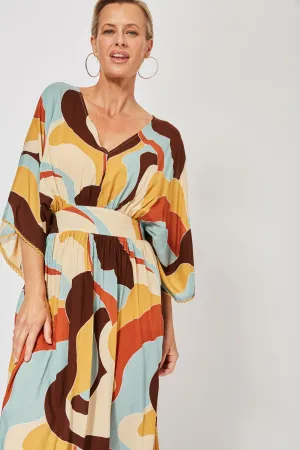 Saba Batwing Maxi in Pucci by Haven