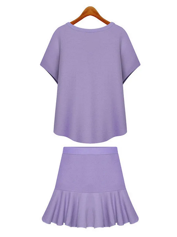 sequin eyes top and skort set