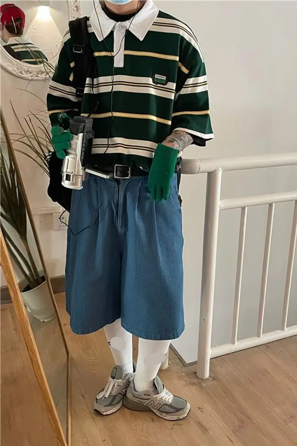 Short Sleeve Retro Striped 90s Style Shirt
