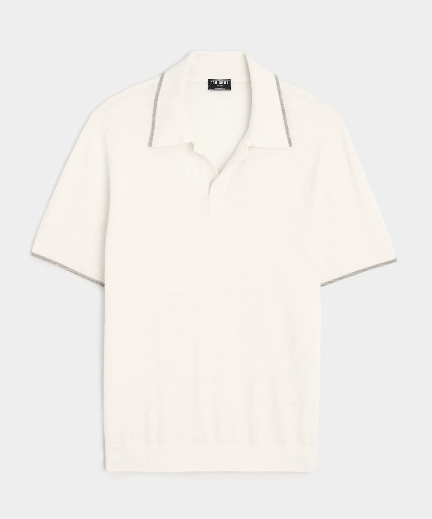 Silk-Cashmere Tipped Sweater Polo
