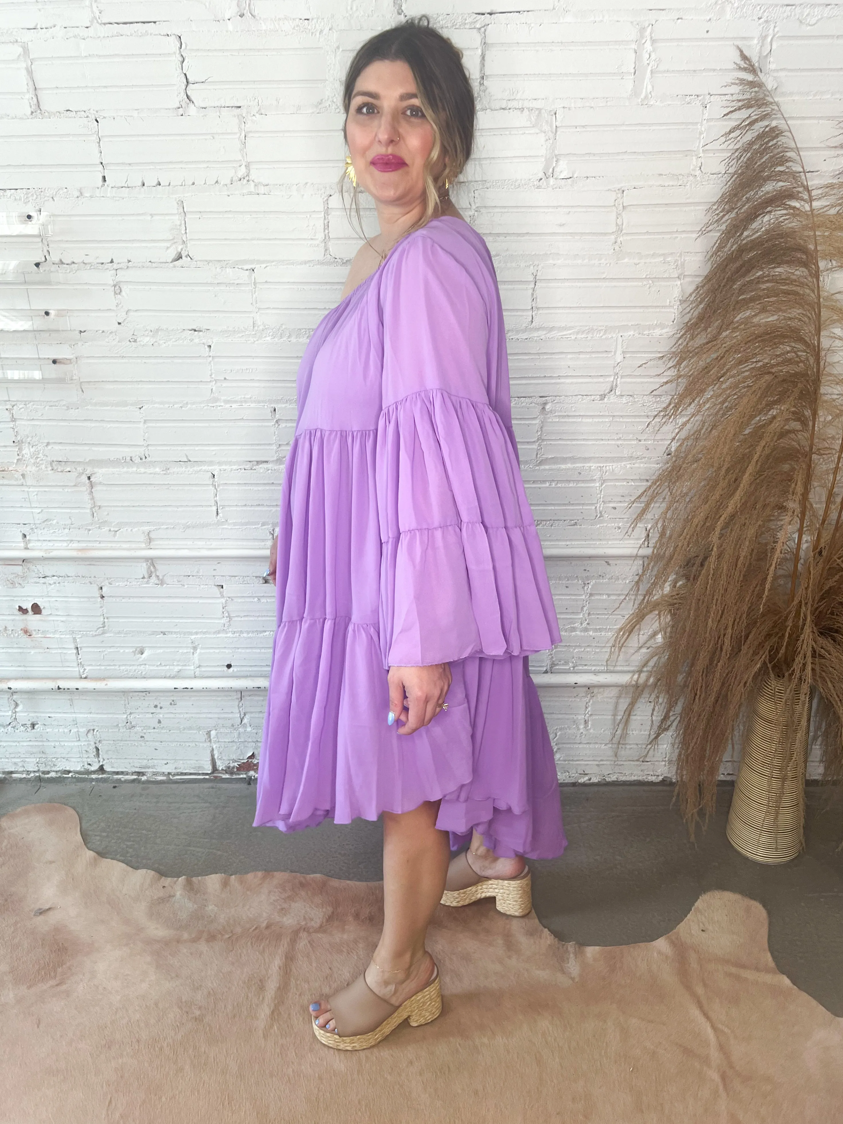 Spring Bloom One Shoulder Maxi - Purple