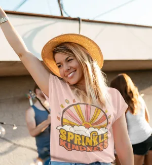 Sprinkle Kindness - Retro Vibes Softstyle Bella Tee / Fun Hippie Vibes Tee/ Youth and Adult Sizing Available