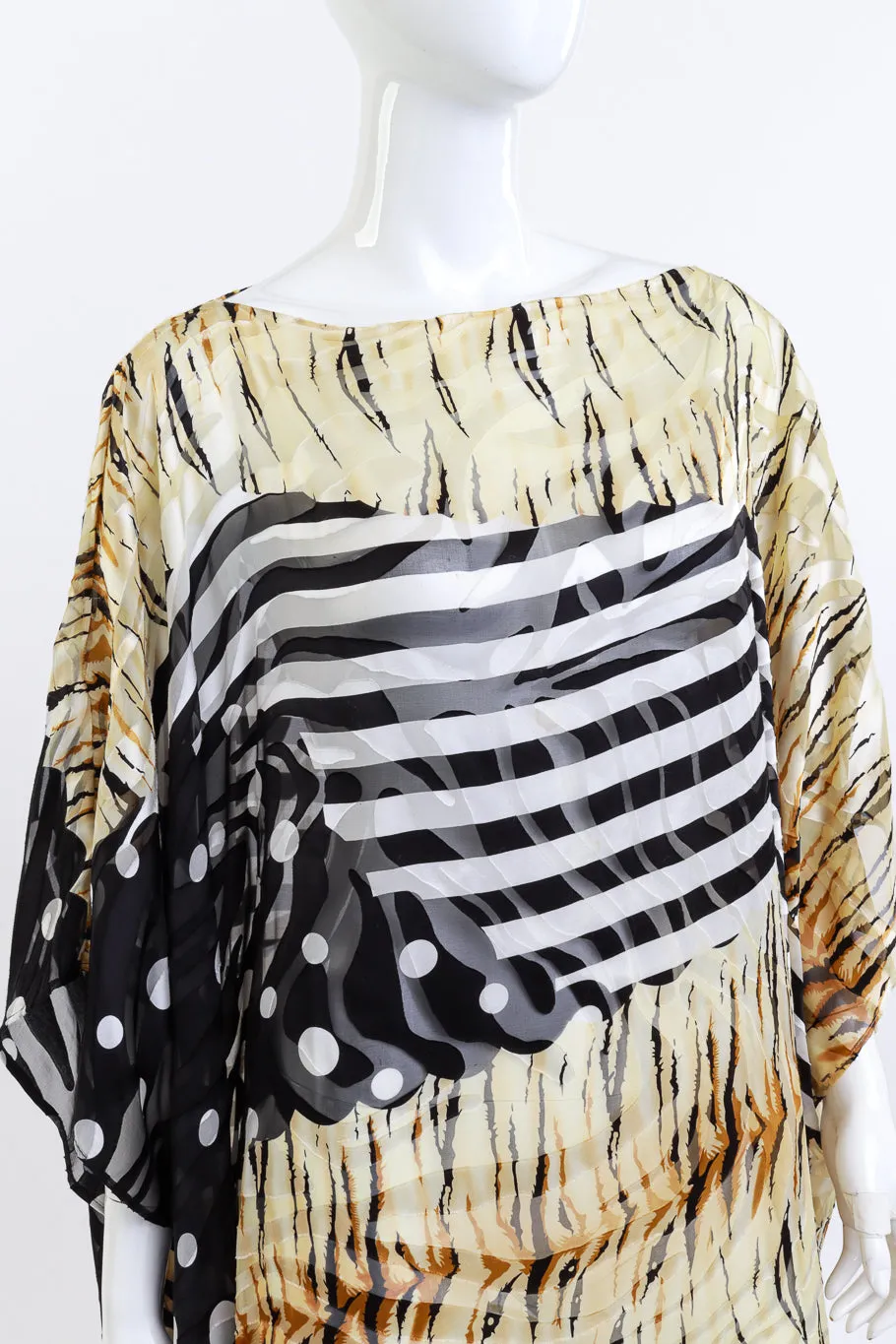 Stripes & Dots Burnout Caftan