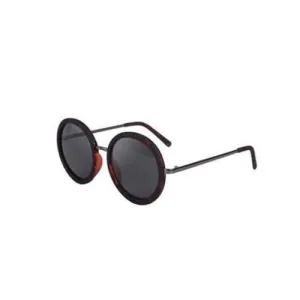 Stylish Full Frame Print Round Sunglasses - Hawksbill