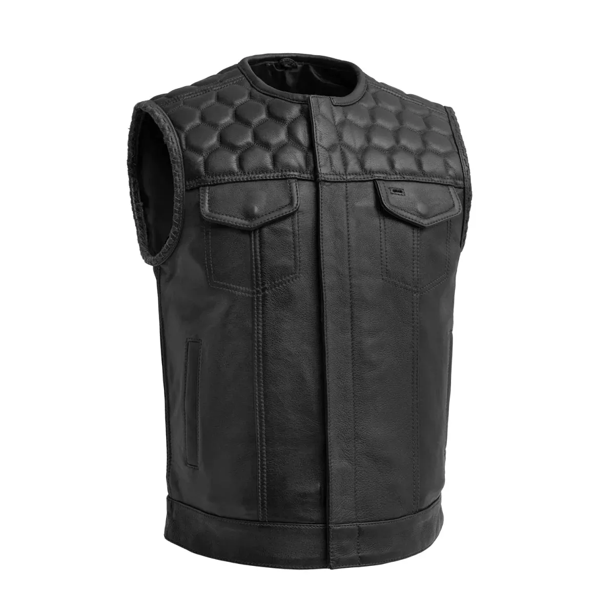 Summit Men's Club Style Leather Vest