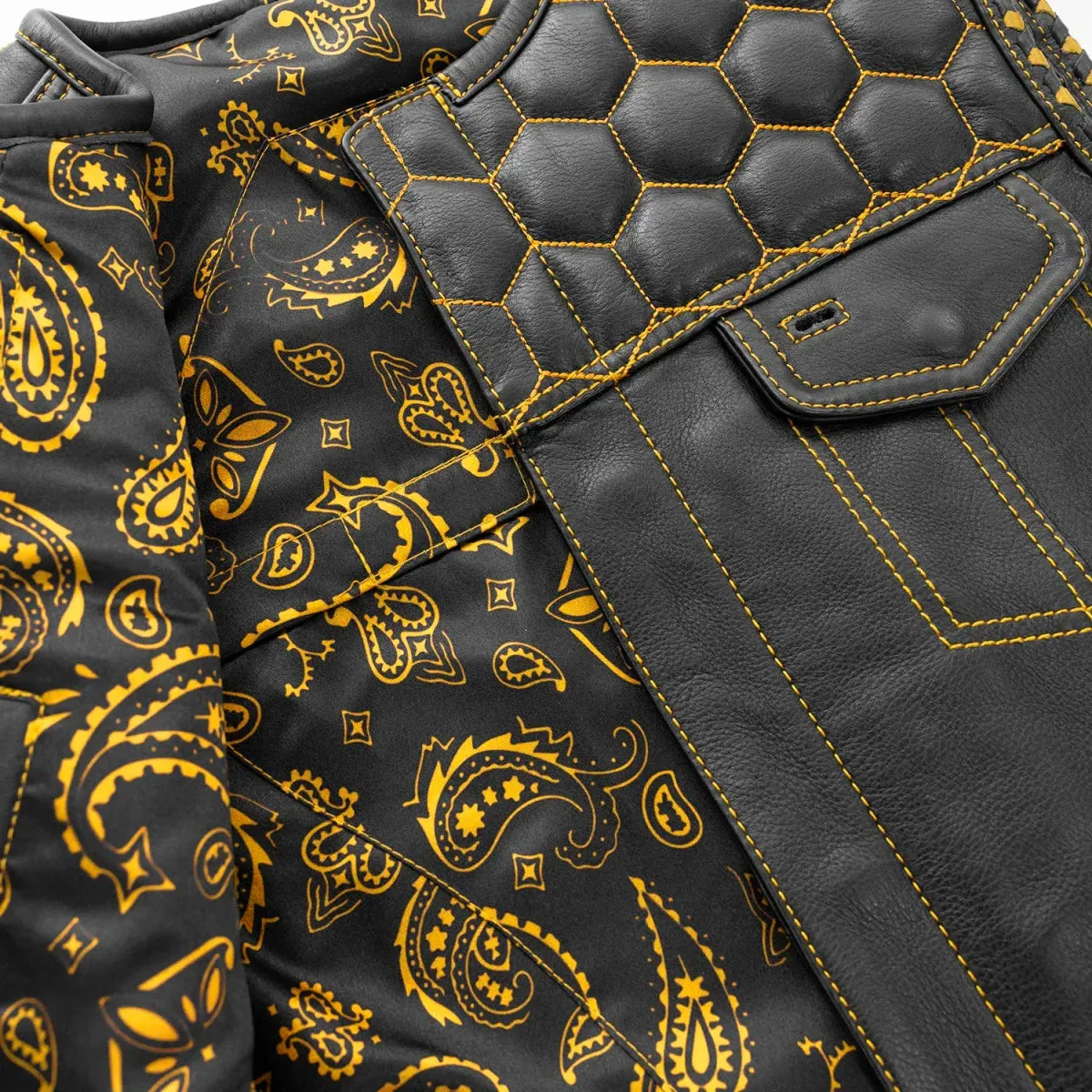 Summit Men's Club Style Leather Vest