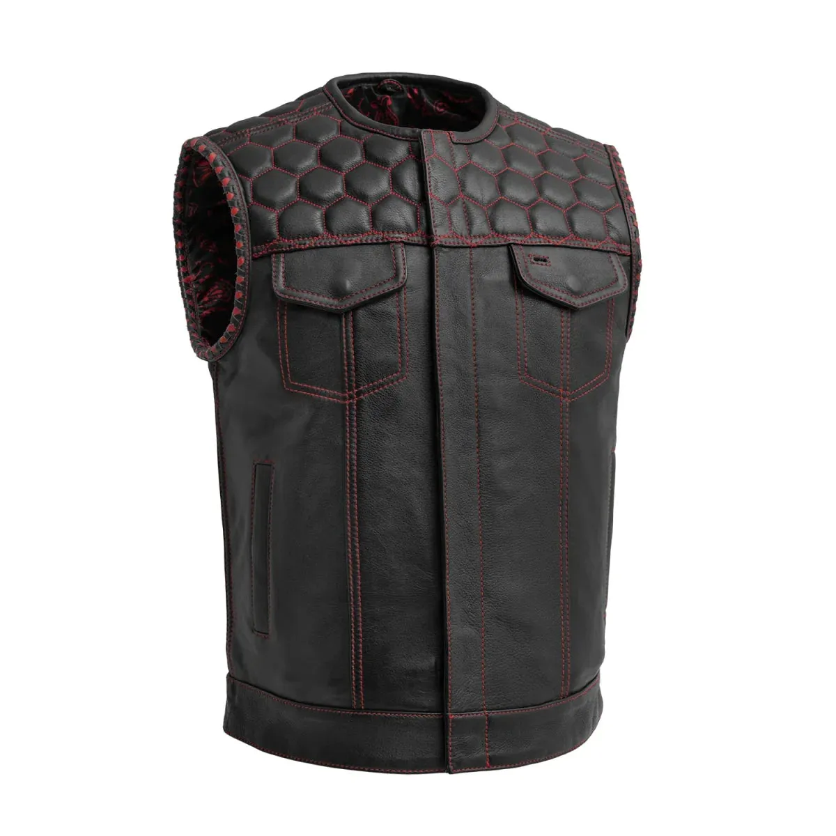 Summit Men's Club Style Leather Vest