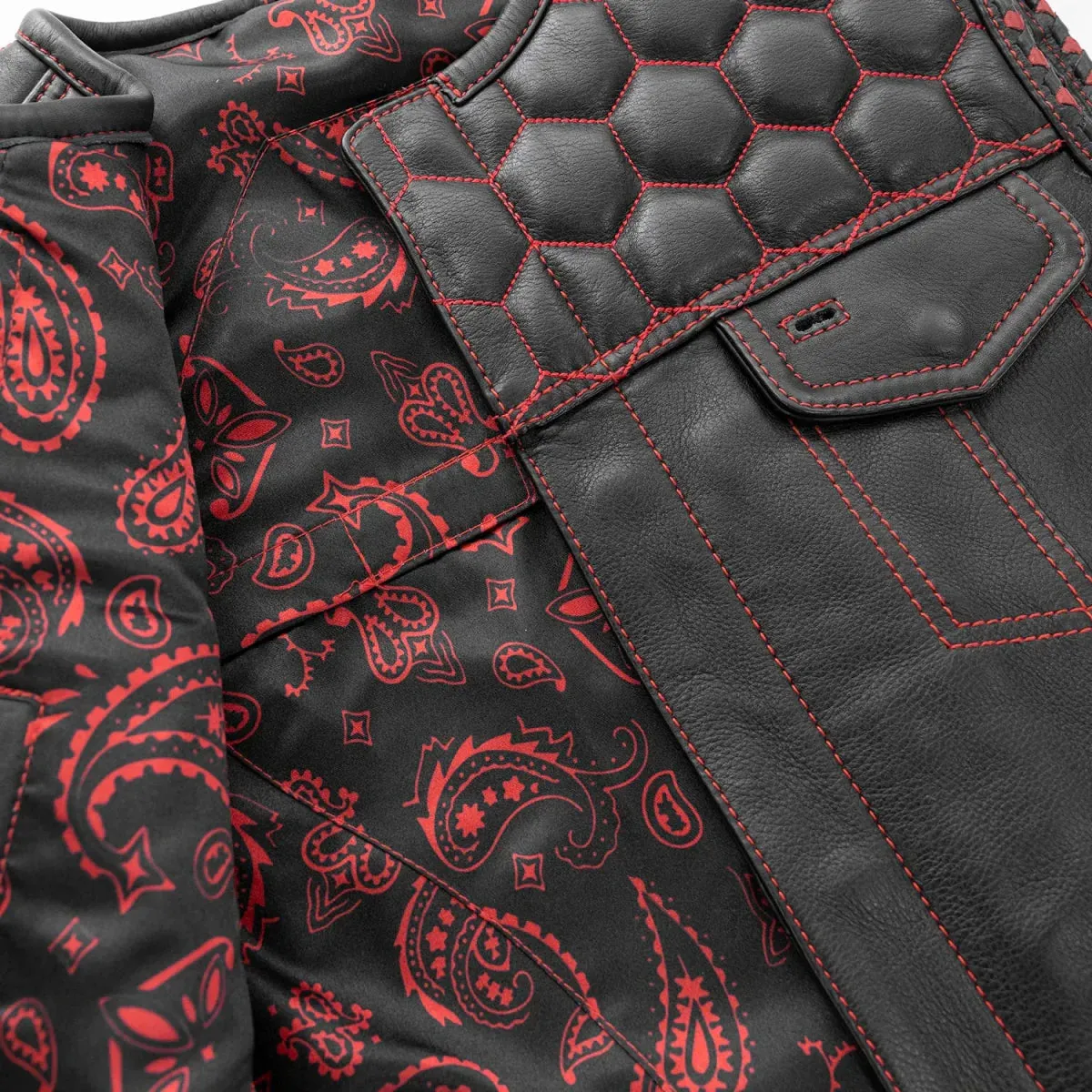 Summit Men's Club Style Leather Vest