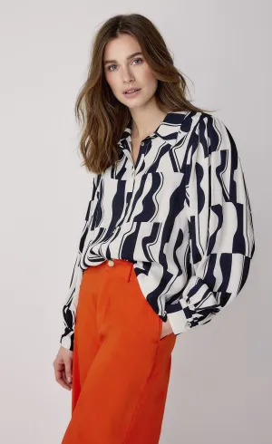 Summum Graphic Print Blouse
