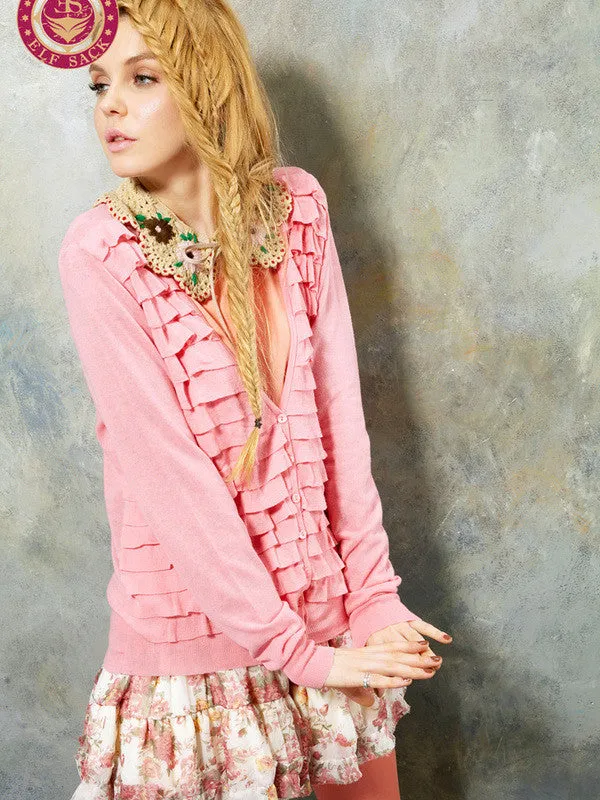 sunset  flower vintage crochet collars