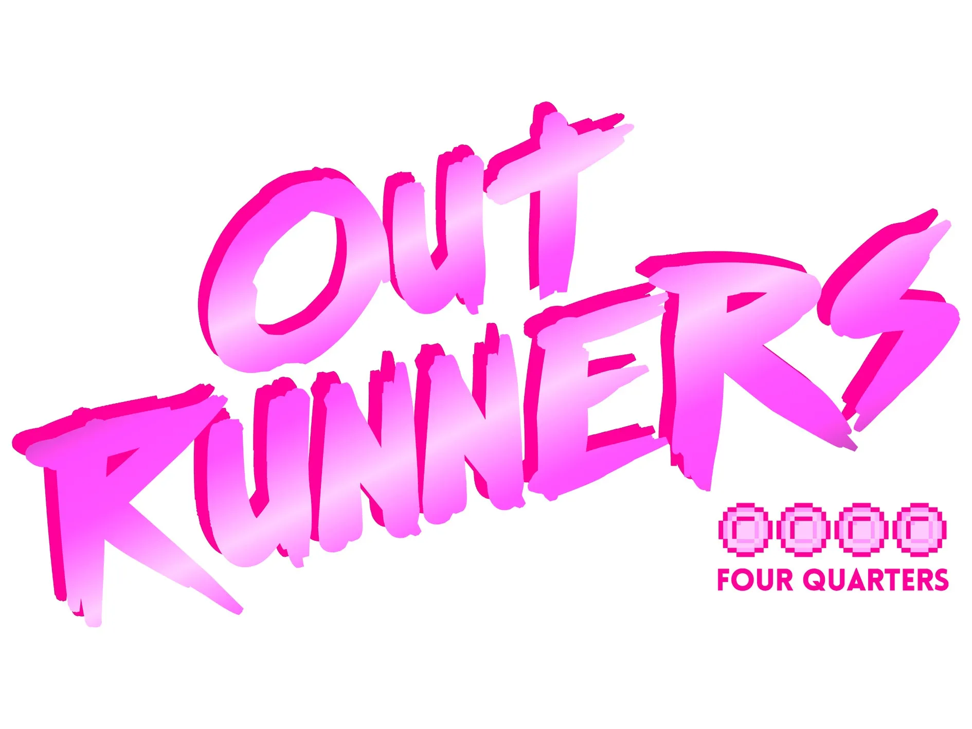 The Four Quarters Logo Outrunners Official Men's T-shirt (White)