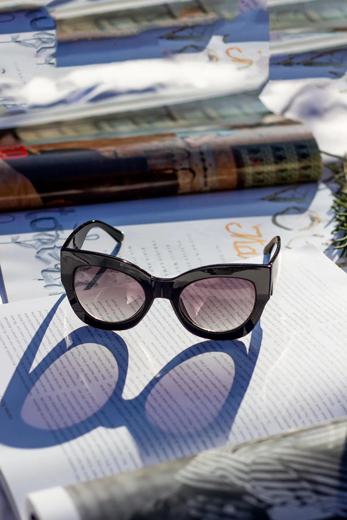 Thick Framed Chunky Cat Eye Sunglasses