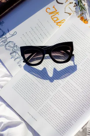 Thick Framed Chunky Cat Eye Sunglasses