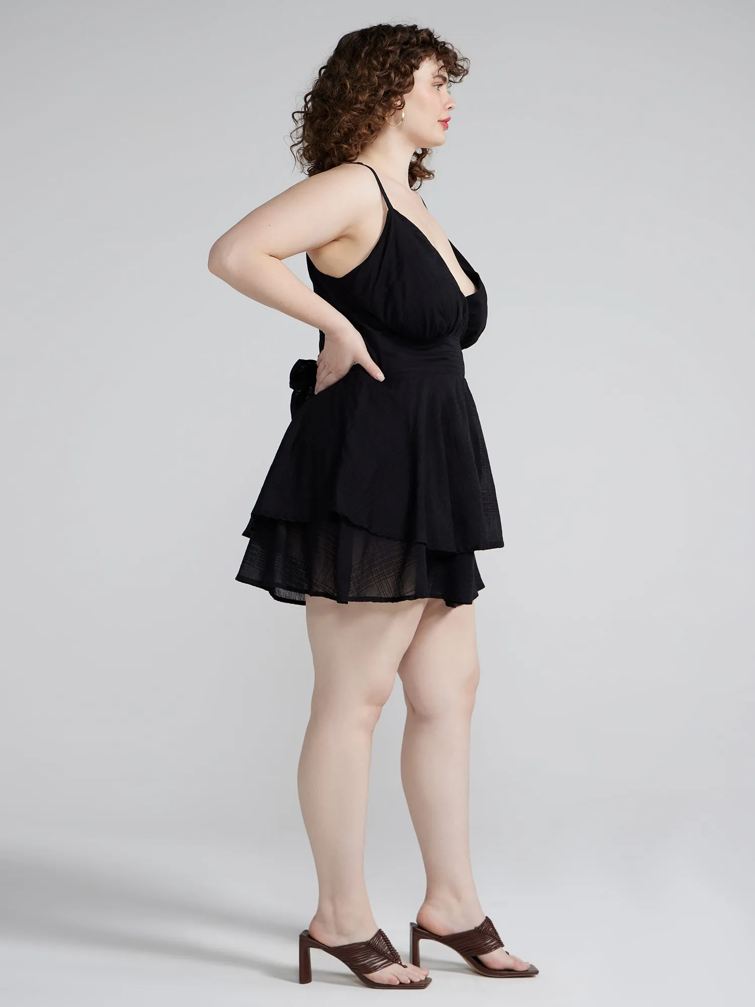Tie Front Flowy Romper