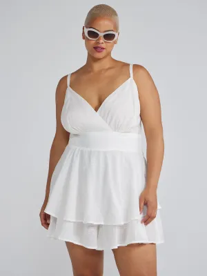 Tie Front Flowy Romper