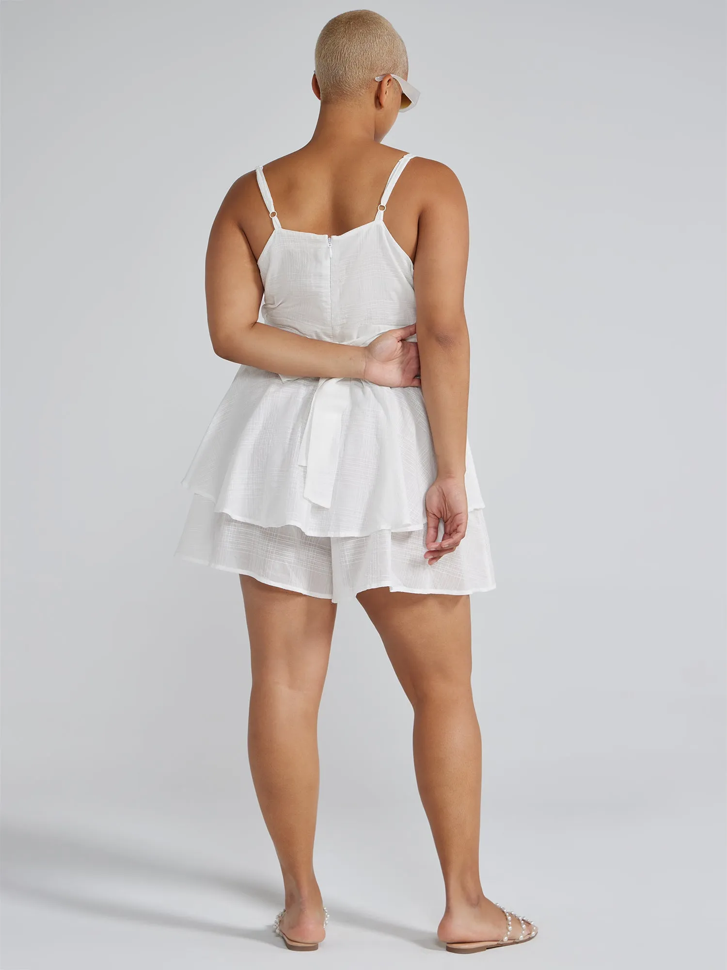 Tie Front Flowy Romper