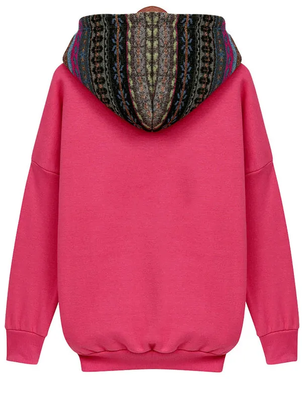 traveling folk knitted hoodie