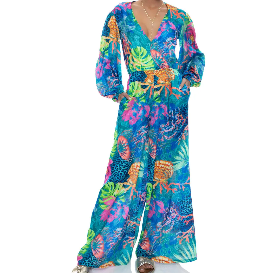 TROPICAL SIREN - Long Sleeve Jumpsuit With Pockets