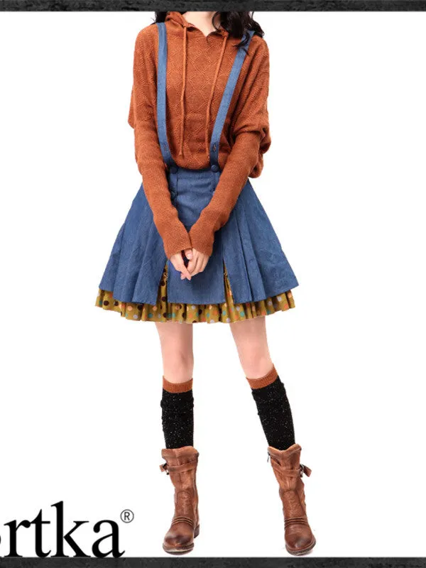 two pieces suspender skirt